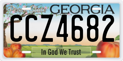 GA license plate CCZ4682
