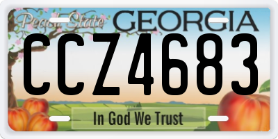 GA license plate CCZ4683