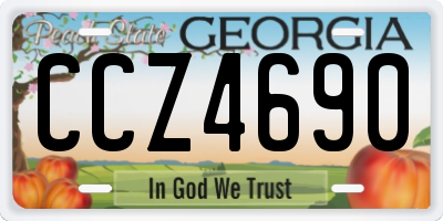 GA license plate CCZ4690