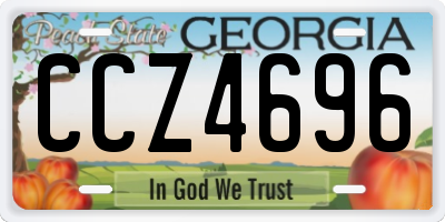 GA license plate CCZ4696