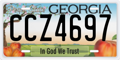 GA license plate CCZ4697