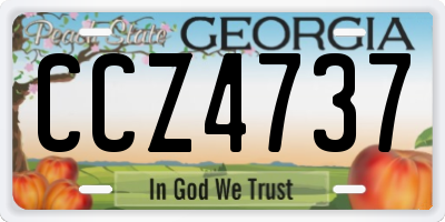 GA license plate CCZ4737