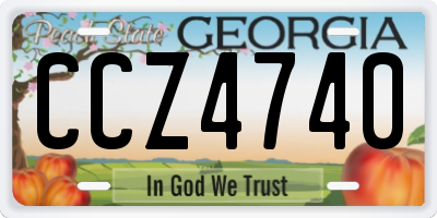 GA license plate CCZ4740