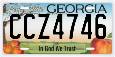GA license plate CCZ4746