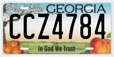 GA license plate CCZ4784