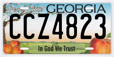 GA license plate CCZ4823
