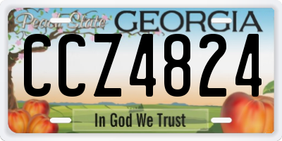 GA license plate CCZ4824