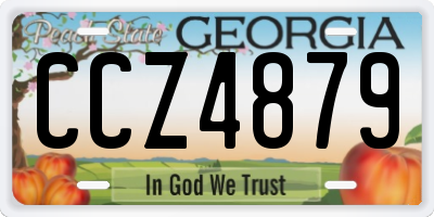 GA license plate CCZ4879