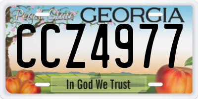 GA license plate CCZ4977