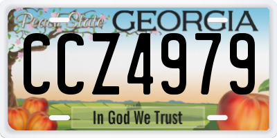 GA license plate CCZ4979