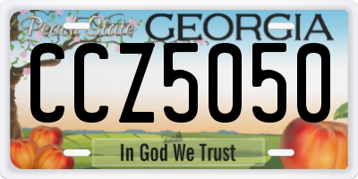 GA license plate CCZ5050