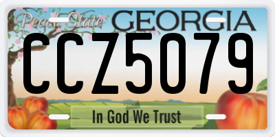GA license plate CCZ5079