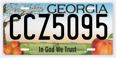 GA license plate CCZ5095