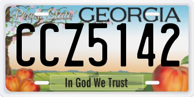 GA license plate CCZ5142