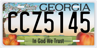 GA license plate CCZ5145