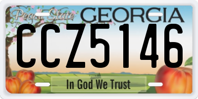 GA license plate CCZ5146