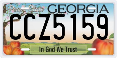 GA license plate CCZ5159