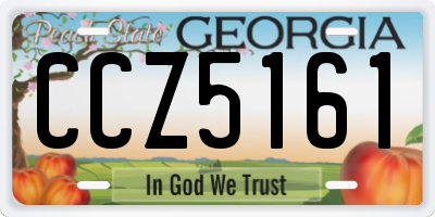 GA license plate CCZ5161