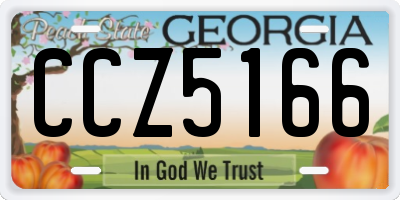 GA license plate CCZ5166