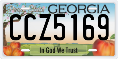 GA license plate CCZ5169