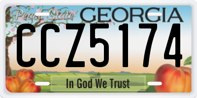 GA license plate CCZ5174