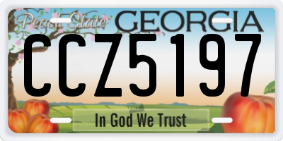 GA license plate CCZ5197