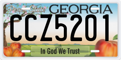 GA license plate CCZ5201
