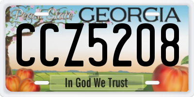 GA license plate CCZ5208