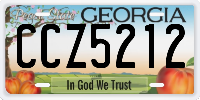GA license plate CCZ5212