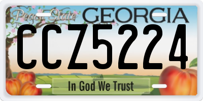 GA license plate CCZ5224