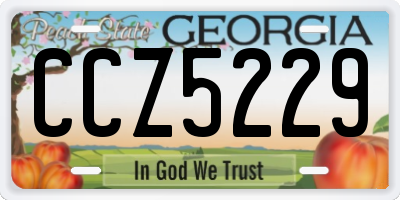 GA license plate CCZ5229