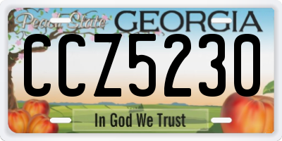 GA license plate CCZ5230