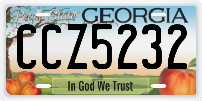 GA license plate CCZ5232