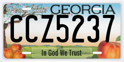 GA license plate CCZ5237