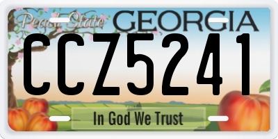 GA license plate CCZ5241