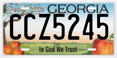 GA license plate CCZ5245
