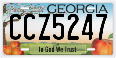 GA license plate CCZ5247