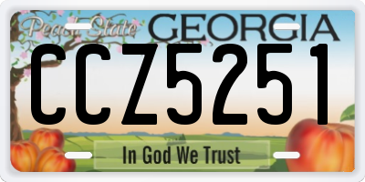 GA license plate CCZ5251