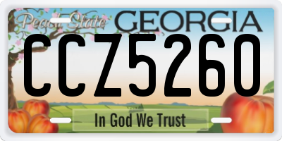 GA license plate CCZ5260