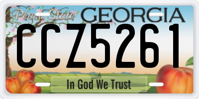 GA license plate CCZ5261