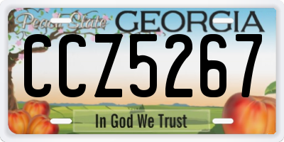 GA license plate CCZ5267