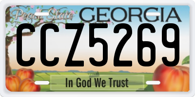 GA license plate CCZ5269