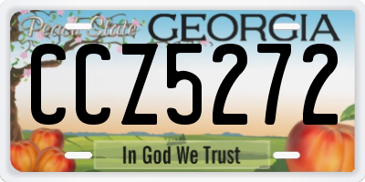 GA license plate CCZ5272