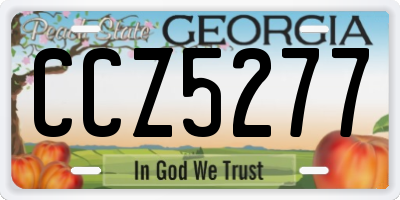 GA license plate CCZ5277