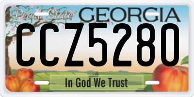 GA license plate CCZ5280