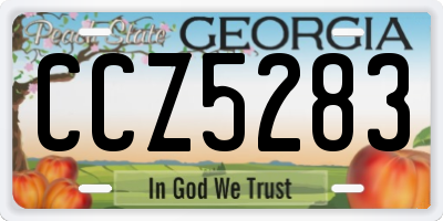 GA license plate CCZ5283