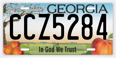 GA license plate CCZ5284