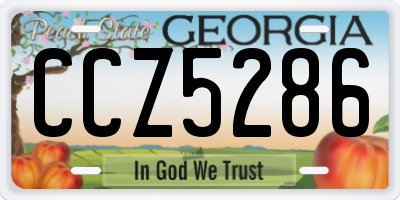 GA license plate CCZ5286