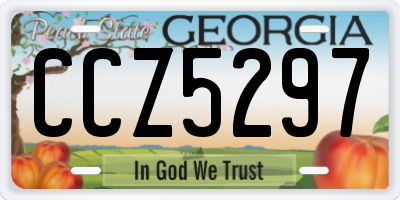 GA license plate CCZ5297