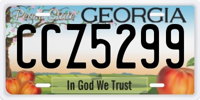 GA license plate CCZ5299